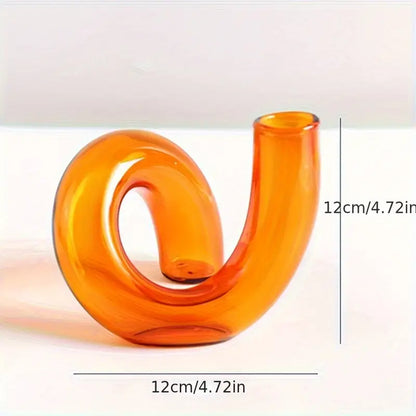 1-Piece Modern Creative Irregular Shaped Glass Vase