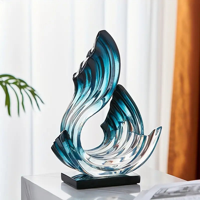 Abstract Wave Sculpture Resin Figurine