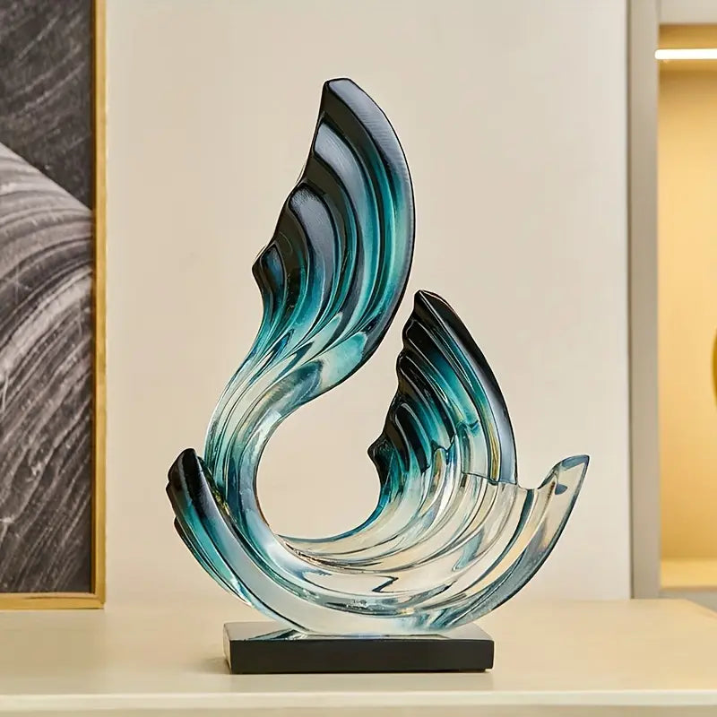 Abstract Wave Sculpture Resin Figurine