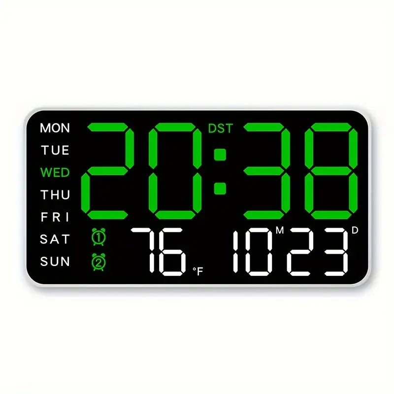 Digital Wall Clock Large LED Display with Calendar