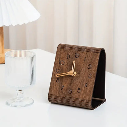 Modern Foldable Wooden Desk Clock