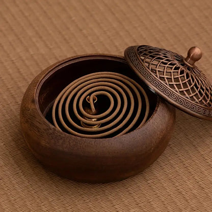 Laoyeboubi Premium Walnut Wood Incense Burner