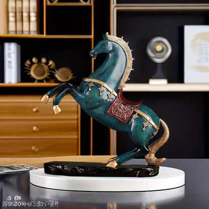 Resin Chinese Style Lucky Horse Figurine