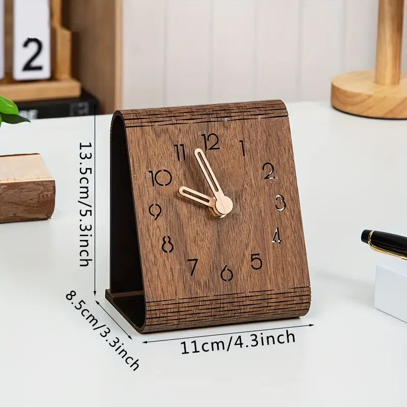 Modern Foldable Wooden Desk Clock